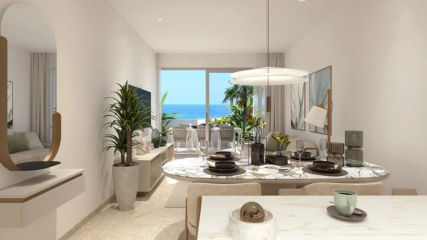 Apartment in a new building Furnished apartments with sea views in Pilar de la Horadada