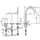 Photo Fantini Venezia 29 P5 N405SW steel sink mixer