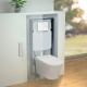 Photo Toilet kit with installation Jacob Delafon Seine E34360-00 with bidet lid and flush plate