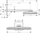 Photo overhead shower with hansgrohe Rainmaker 24003400 holder