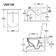 Photo Suspension toilet bidet ViClean-I 100 V0E100R7 with lid-seat, clean black