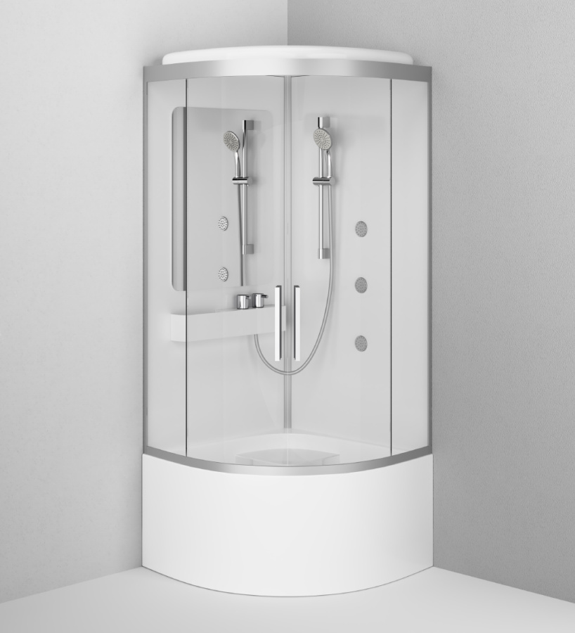 Photo Shower cabin AM.PM Like Deep W80C-019A-090MTA with hydromassage