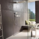 Photo Shower mixer with thermostat hansgrohe RainSelect 15357600 black/chrome
