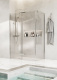 Photo Roca Acropolis door left with side panel 140h70 ZRU9307882 glossy chrome, glass transparent