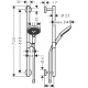 Photo Shower set hansgrohe Raindance Select S 120 3jet 26320400 with a bar 65 cm