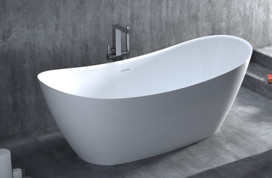 Photo Bath of artificial stone Salini Noemi 185x81 101811SMF painting by RAL completely