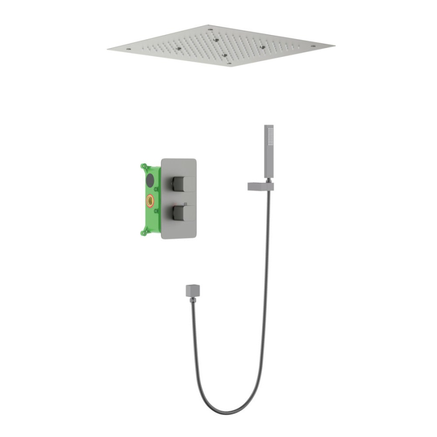 Photo Shower system with thermostat Timo Petruma SX-5029/18SM black gold