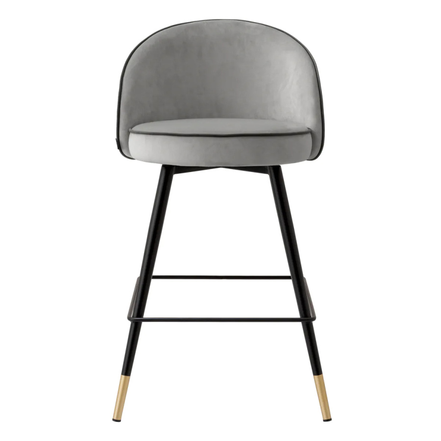 Photo Set of two Roche half-bar chairs (light grey)