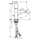 Photo Bidet mixer Axor Uno 45200820 grinded nickel