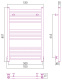 Photo Towel warmer water Sunerja Modus 800x500 051-0250-8050 aged brass