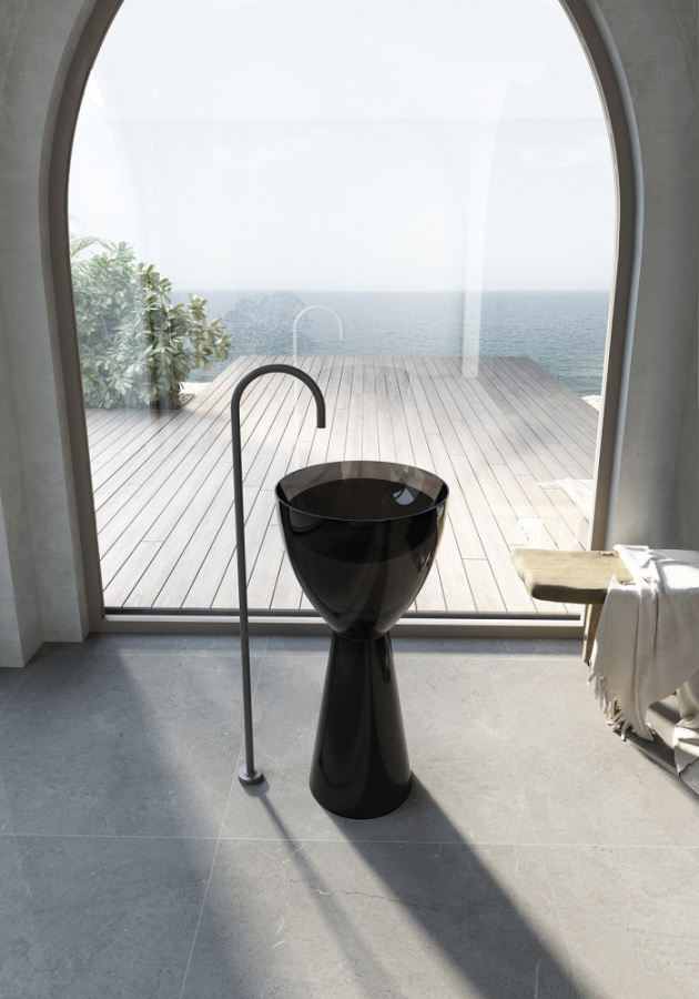 Photo Abber Kristall AT2703Onyx sink black
