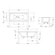 Photo Composite bath Duravit DuraSquare 180x80 700426000000000, with legs