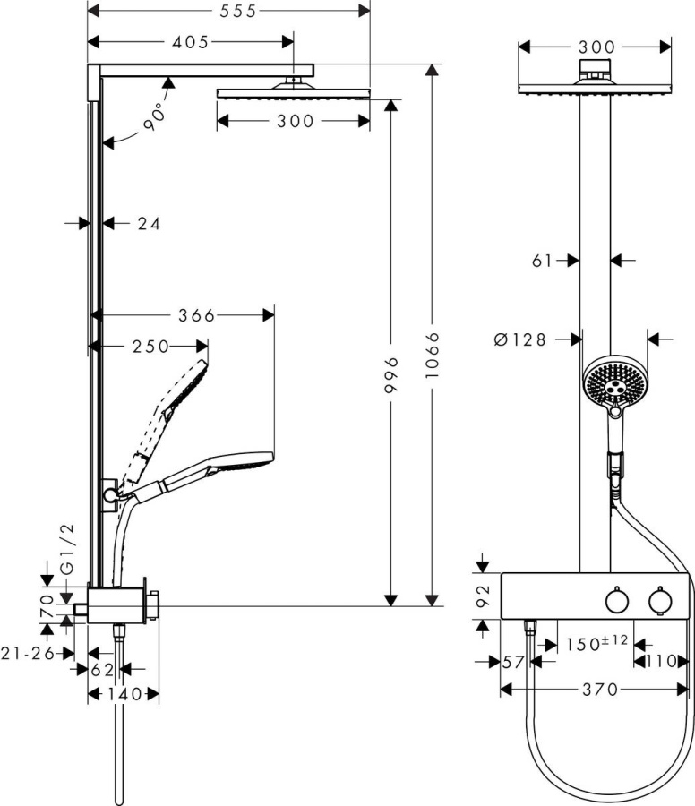 Photo Shower stand hansgrohe Raindance 27361000