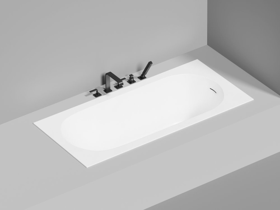 Photo Bath of artificial stone Salini Ornella Kit 170x80 102414GF black