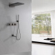 Photo Abber Daheim AF8253NG shower kit with nickel thermostat