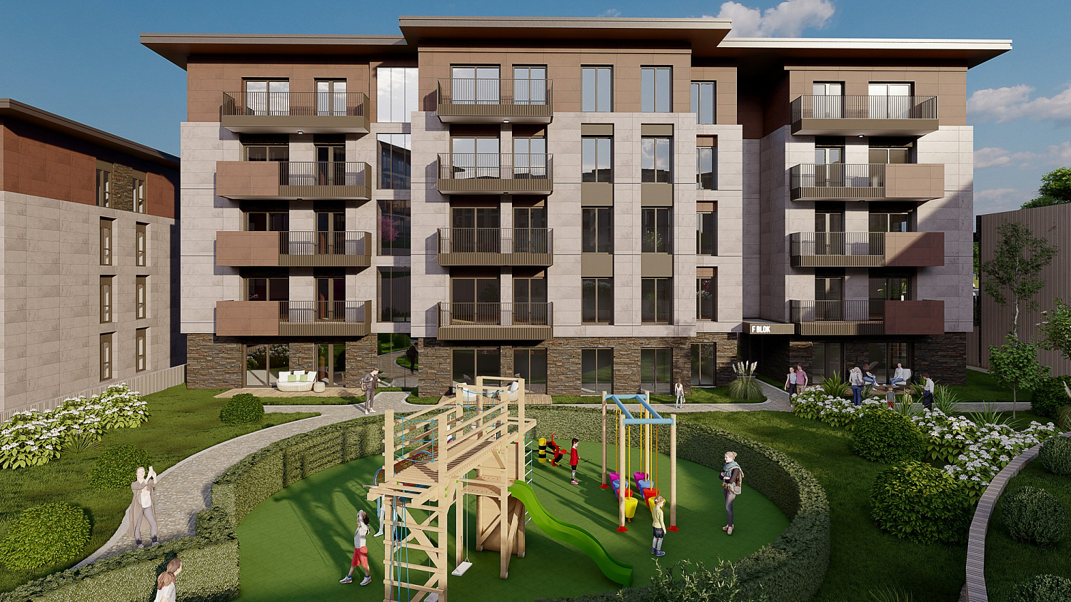 Family residential complex in the green zone