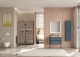 Photo Roca Acropolis door left with side panel 140x80 ZRU9307887 matte black, glass transparent