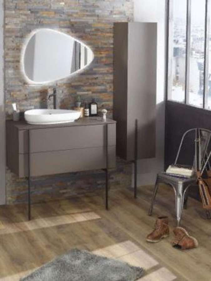 Photo Bathroom under the sink 80 cm Jacob Delafon Nouvelle Vague EB3039-E16 walnut tree