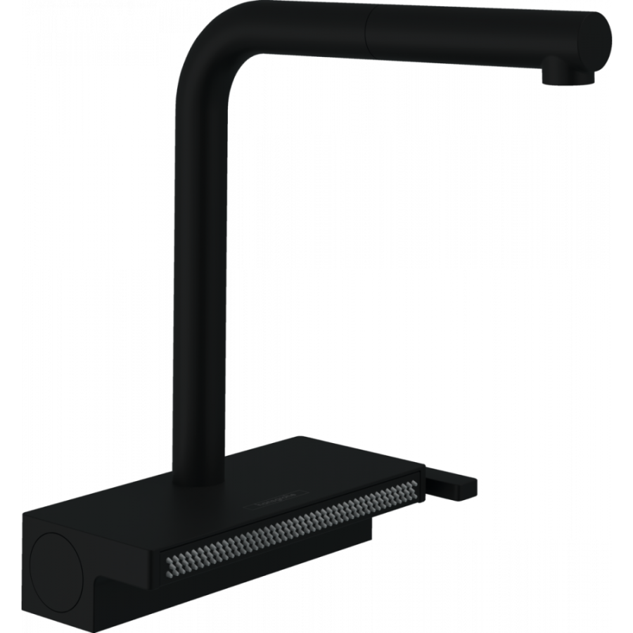 Photo Kitchen mixer hansgrohe Aquno Select M81, 250, 2jet, sBox 73830670 with exhaust shower, matte black
