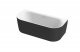 Photo Acrylic bath Cezares Metauro 180x80 METAURO-INT-Wall-180-80-60-B-W-MATT black