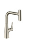 Photo Kitchen mixer hansgrohe Metris Select M71 240 73802800 with hood, 1jet, sBox, steel