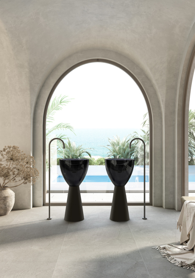 Photo Abber Kristall 45 AT2703Onyx-Black sink