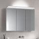 Photo Closet mirrored Keuco Royal L1 100 13604171302 with backlit anodized silver