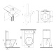 Photo AM.PM Inspire V2.0 CK50C1704W toilet with hygienic shower and accessories