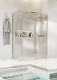 Photo Roca Acropolis door right with side panel 140x80 ZRU9307895 glossy chrome, glass transparent