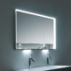 Photo Closet mirrored Keuco Royal Lumos 120 14315171301 with backlit anodized silver