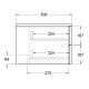 Photo The cabinet under the sinks of Villeroy & Boch Antao 160 L28110HJ silk gray matte varnish
