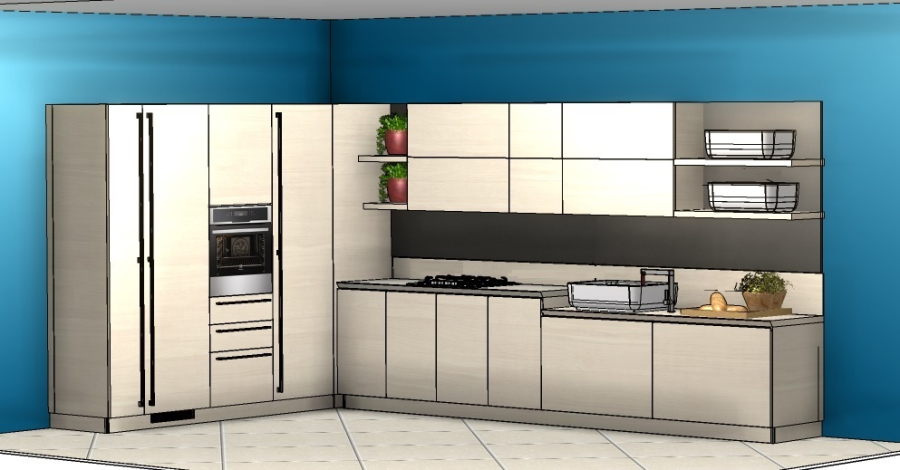 Photo Kitchen Scavolini Qi angular 420 by 270 cm