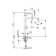 Photo Fantini sink mixer AF/21 27 P5 A706WF steel