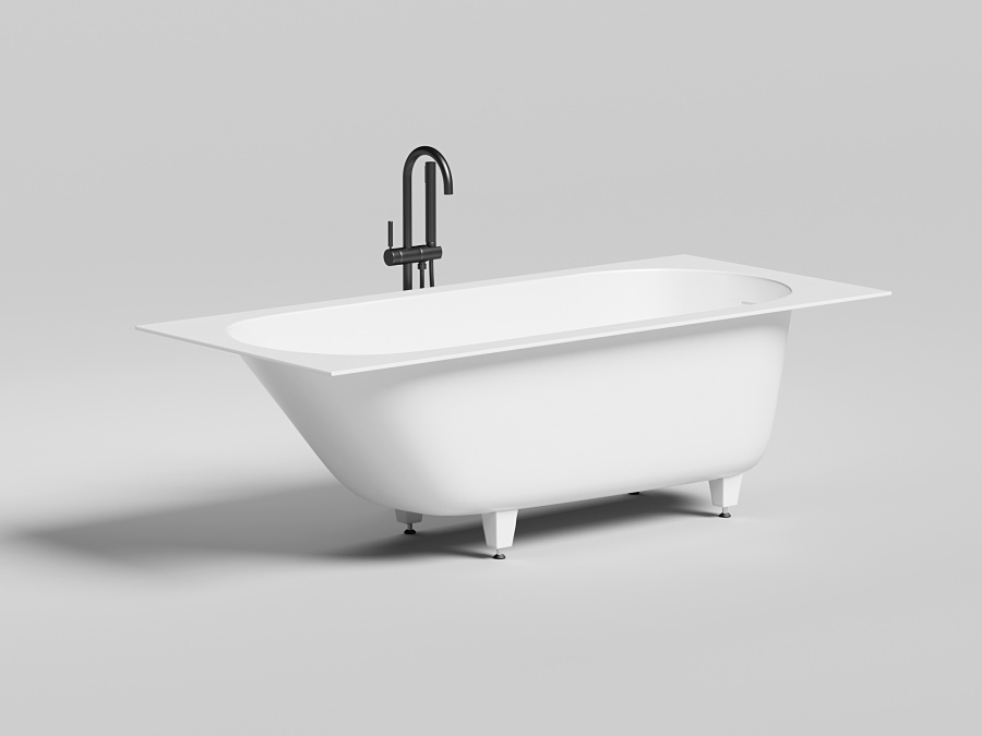 Photo Bath of artificial stone Salini Ornella 180x80 102412GF painting by RAL completely