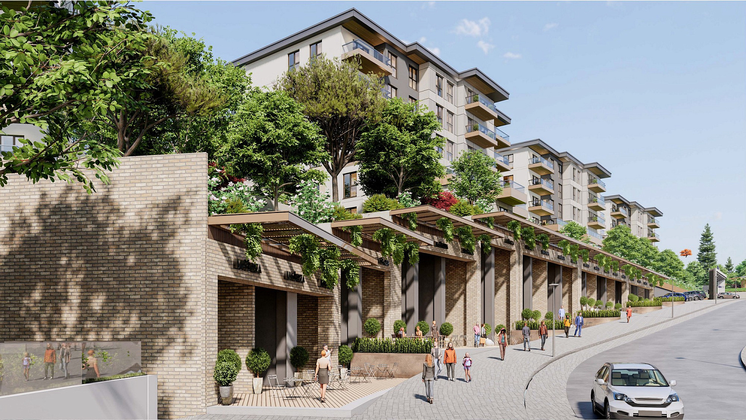Residential complex in a developing area