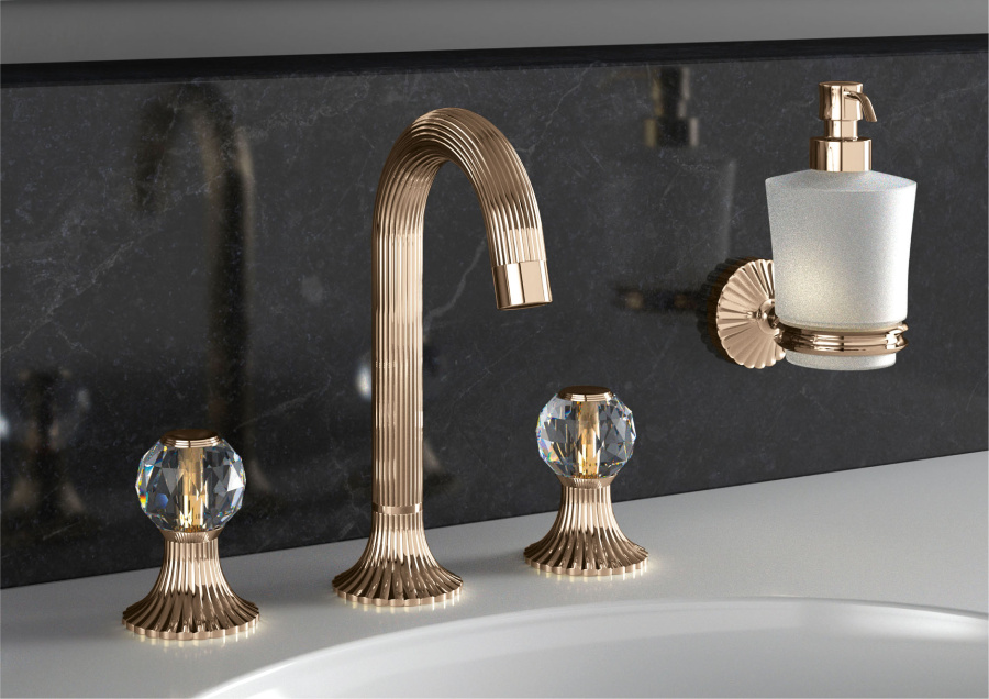 Photo JORGER CRONOS CRYSTAL sink mixer 637.30.300.000. 11.