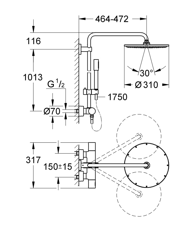 Photo Grohe Rainshower System 27966000