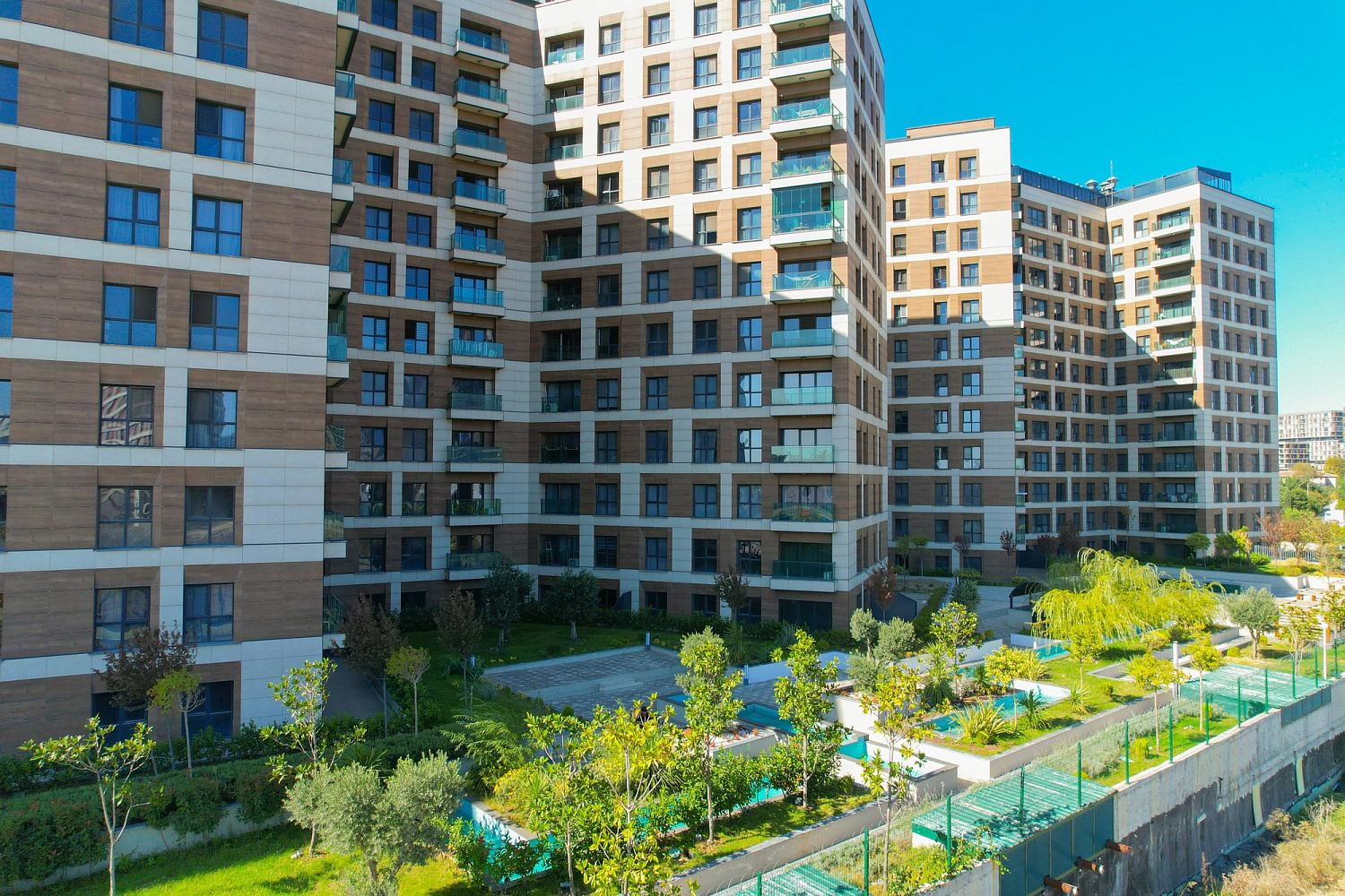 Modern residential complex near the main highways