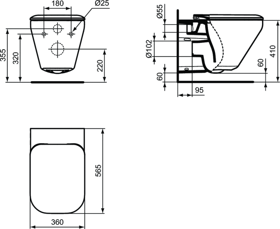 Photo Ideal Standard Tonic II K316701 with microlift seat