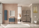 Photo Roca Acropolis door right with side panel 140x80 ZRU9307905 matte black, glass transparent