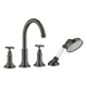 Photo Mixer on board bath Axor Montreux 16546340 with shower set grinded black chrome