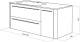 Photo AM.PM sink cabinet Awe M15FHL1153WF left-sided, white textured