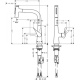 Photo Kitchen mixer hansgrohe Metris Select M71, 240, 2jet 73822800 with exhaust shower, steel