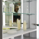 Photo Closet mirrored Keuco Royal Lumos 140 14326171304 with illumination and heated anodized silver