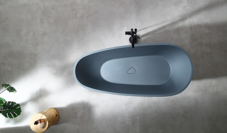 Photo Bath of artificial stone Abber Dortmund 170x75 AM9911G grey
