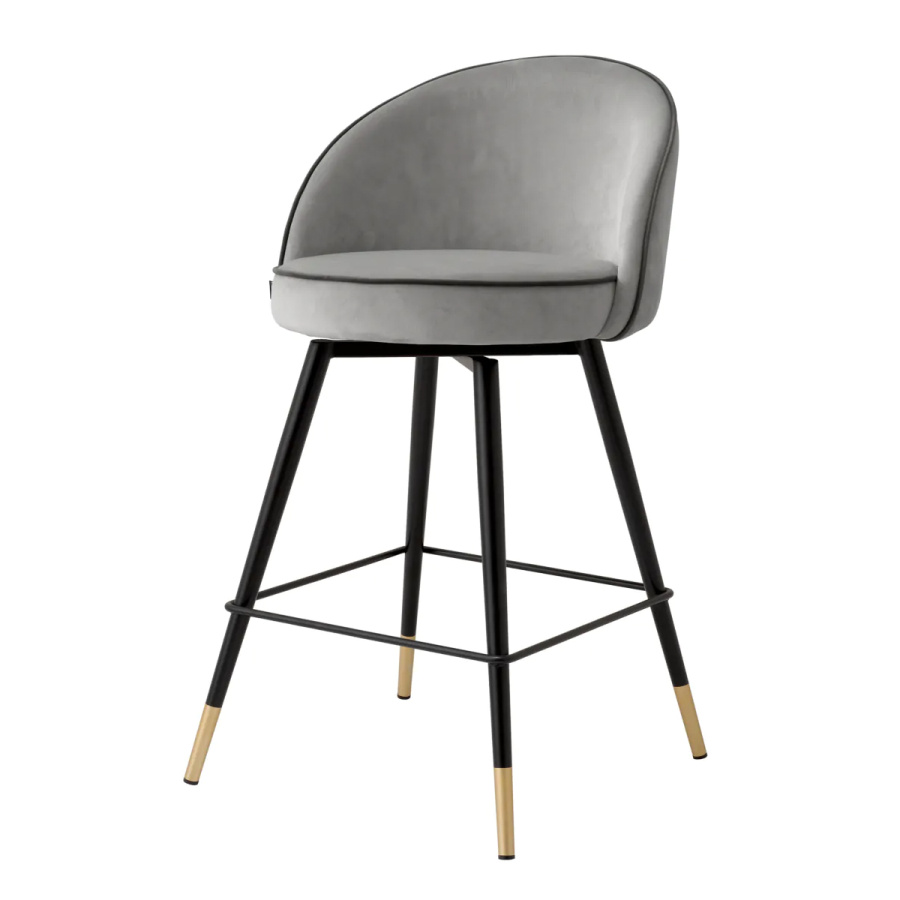 Photo Set of two Roche half-bar chairs (light grey)