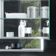 Photo Closet mirrored Keuco Royal Lumos 120 14305171301 with backlit anodized silver/white glass