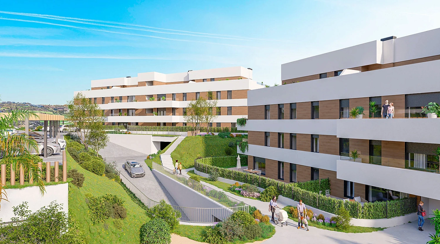 Apartment in new building Energy efficient houses overlooking the golf course in Mijas