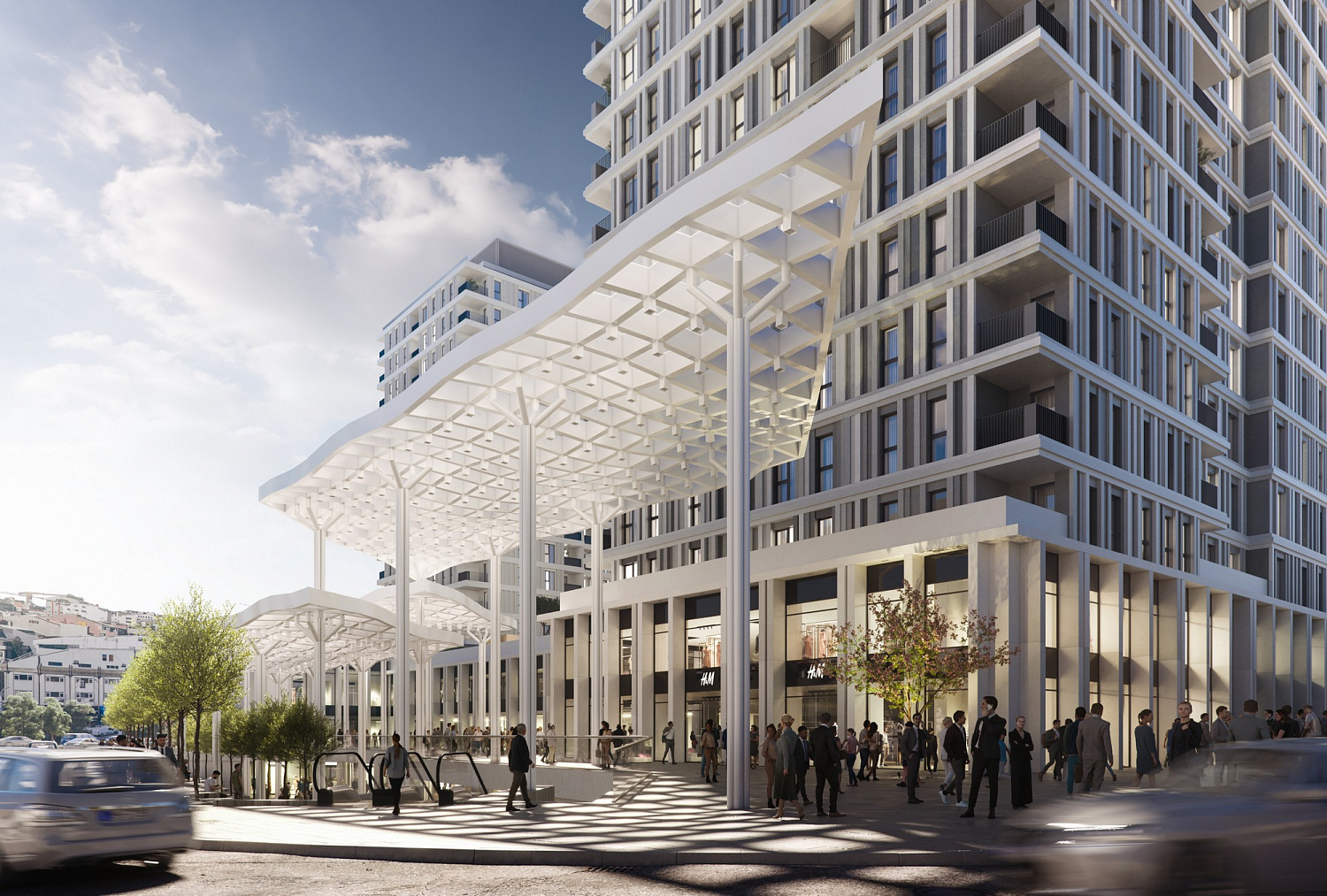 Luxury apartments near the tram line