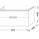Photo 100 cm sink cabinet Jacob Delafon Reve EB1136-R-N22, red vinyl